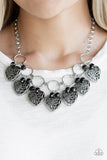 Paparazzi VINTAGE VAULT "Very Valentine" Black Necklace & Earring Set Paparazzi Jewelry