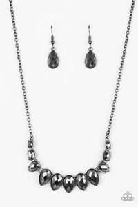 Paparazzi VINTAGE VAULT "Street REGAL" Black Necklace & Earring Set Paparazzi Jewelry