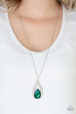 Paparazzi VINTAGE VAULT "Notorious Noble" Green Necklace & Earring Set Paparazzi Jewelry