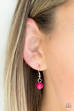 Paparazzi VINTAGE VAULT "Inde-PENDANT Idol" Pink Necklace & Earring Set Paparazzi Jewelry