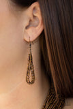 Paparazzi "Dauntless Dazzle" Copper Necklace & Earring Set Paparazzi Jewelry