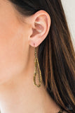 Paparazzi VINTAGE VAULT "Dauntless Dazzle" Brass Necklace & Earring Set Paparazzi Jewelry