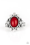 Paparazzi "Noticeably Notable" Red Ring Paparazzi Jewelry