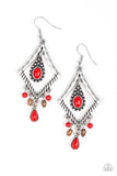 Paparazzi "Southern Sunsets" Red Earrings Paparazzi Jewelry