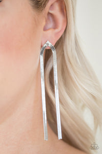Paparazzi VINTAGE VAULT "Very Viper" Silver Post Earrings Paparazzi Jewelry