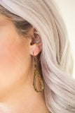 Paparazzi VINTAGE VAULT "Catwalk Queen" Brass Necklace & Earring Set Paparazzi Jewelry