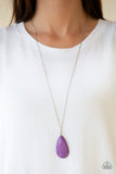 Paparazzi VINTAGE VAULT "Stone River" Purple Necklace & Earring Set Paparazzi Jewelry