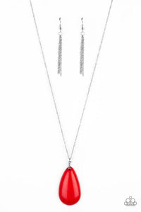 Paparazzi "Stone River" Red Necklace & Earring Set Paparazzi Jewelry