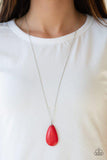 Paparazzi "Stone River" Red Necklace & Earring Set Paparazzi Jewelry