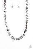 Paparazzi VINTAGE VAULT "Power To The People" Silver Necklace & Earring Set Paparazzi Jewelry