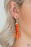 Paparazzi "Let It BEAD" Orange 202XX Necklace & Earring Set Paparazzi Jewelry