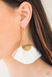 Paparazzi "Modern Mayan" White Earrings Paparazzi Jewelry