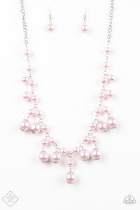 Paparazzi "Soon To Be Mrs." FASHION FIX Pink Necklace & Earring Set Paparazzi Jewelry