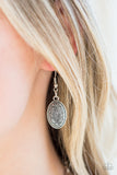 Paparazzi "Sierra Serenity" Multi Orange Green Brown Stone Silver Necklace & Earring Set Paparazzi Jewelry
