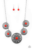 Paparazzi "Hey, SOL Sister" Red Necklace & Earring Set Paparazzi Jewelry