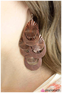 Paparazzi "Glitterazzi" Copper Earrings Paparazzi Jewelry