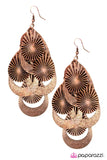 Paparazzi "Glitterazzi" Copper Earrings Paparazzi Jewelry