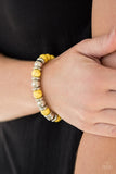 Paparazzi "Across The Mesa" Yellow Bracelet Paparazzi Jewelry