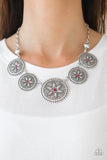 Paparazzi VINTAGE VAULT "Written In The STAR LILIES" Pink Necklace & Earring Set Paparazzi Jewelry