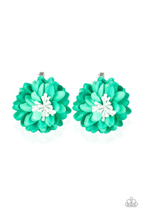 Paparazzi "Tasteful In Tulips" Green Starlet Shimmer Hairclips Set of 2 Paparazzi Jewelry