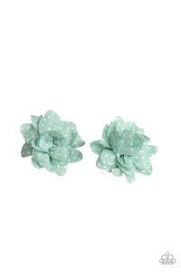 Paparazzi "Perfectly Posy" Green Hair Clip Paparazzi Jewelry