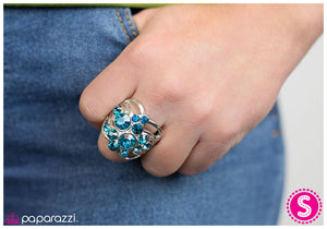 Paparazzi "Just Warming Up" Blue Ring Paparazzi Jewelry