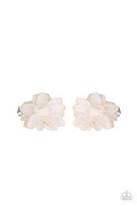 Paparazzi "Lovely In Lilies" White Hair Clip Paparazzi Jewelry