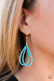 Paparazzi VINTAGE VAULT "A Standing Ovation" 351XX Blue Necklace & Earring Set Paparazzi Jewelry