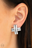 Paparazzi VINTAGE VAULT "Couture Crossover" Silver Clip On Earrings Paparazzi Jewelry