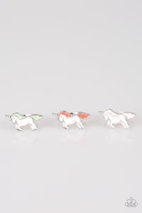 Girl's Starlet Shimmer Set of 5 Multi Color Unicorn Silver Rings Paparazzi Jewelry