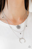 Paparazzi VINTAGE VAULT "Lunar Lotus" Black Necklace & Earring Set Paparazzi Jewelry