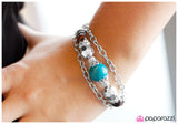 Paparazzi "Belle of the Ball" Blue Bracelet Paparazzi Jewelry