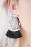 Paparazzi "This Is Sparta!" Black Post Earrings Paparazzi Jewelry