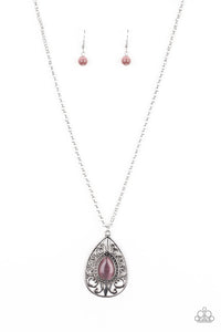 Paparazzi VINTAGE VAULT "Modern Majesty" Purple Necklace & Earring Set Paparazzi Jewelry