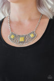 Paparazzi "Feeling Inde-PENDANT" Yellow Necklace & Earring Set Paparazzi Jewelry