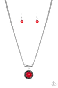 Paparazzi "Gypsy Gulf" Red Necklace & Earring Set Paparazzi Jewelry