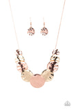 Paparazzi "A Daring DISCovery" Copper Necklace & Earring Set Paparazzi Jewelry