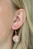 Paparazzi "A Daring DISCovery" Copper Necklace & Earring Set Paparazzi Jewelry