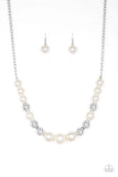 Paparazzi "Take Note" White Necklace & Earring Set Paparazzi Jewelry