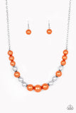 Paparazzi "Take Note" Orange Necklace & Earring Set Paparazzi Jewelry