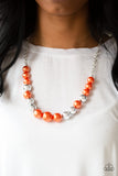Paparazzi "Take Note" Orange Necklace & Earring Set Paparazzi Jewelry
