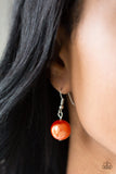 Paparazzi "Take Note" Orange Necklace & Earring Set Paparazzi Jewelry