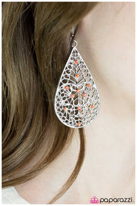 Paparazzi "At First Glance" Orange Earrings Paparazzi Jewelry
