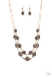 Paparazzi "Make Yourself At HOMESTEAD" Copper Necklace & Earring Set Paparazzi Jewelry