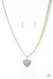 Paparazzi VINTAGE VAULT "Forever In My Heart" Yellow Necklace & Earring Set Paparazzi Jewelry