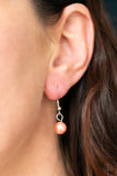 Paparazzi VINTAGE VAULT "BALLROOM Service" Orange Necklace & Earring Set Set Paparazzi Jewelry