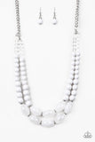 Paparazzi "Sundae Shoppe" White Necklace & Earring Set Paparazzi Jewelry