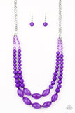 Paparazzi VINTAGE VAULT "Sundae Shoppe" Purple Necklace & Earring Set Paparazzi Jewelry