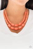 Paparazzi "Sundae Shoppe" Orange Necklace & Earring Set Paparazzi Jewelry