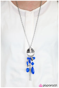 Paparazzi "Just Dropping By" Blue Necklace & Earring Set Paparazzi Jewelry